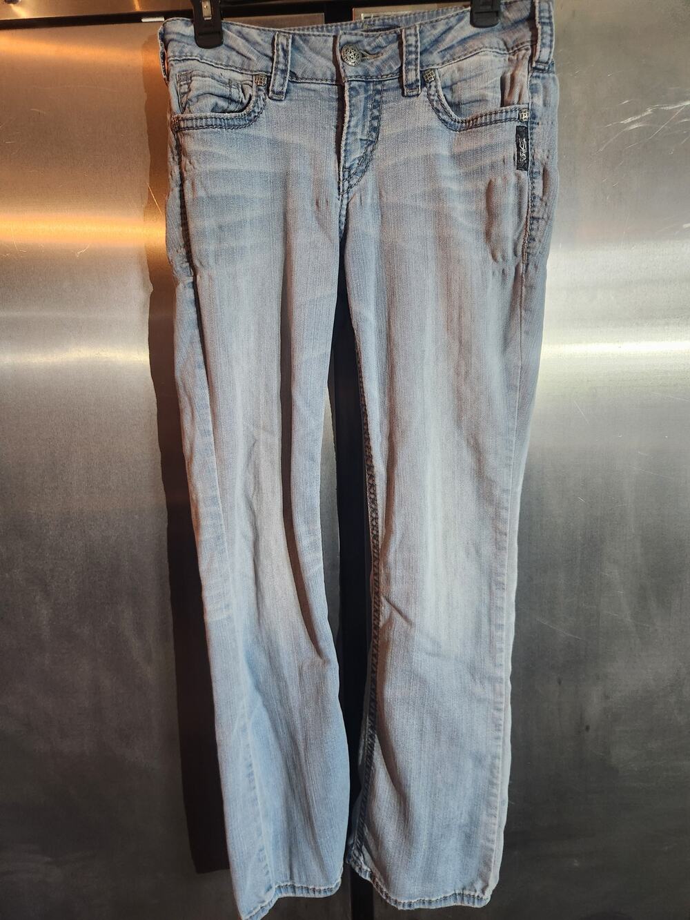 Silver Jeans Suki Mid Slim Boot Super Stretch Light Wash Jeans Womens W30 L31